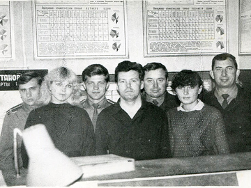 Метеослужба, начальник Животов В.А., синоптики Гусев В., Пищевский Н., прапорщики Н.Остроушко, Ежкин. 