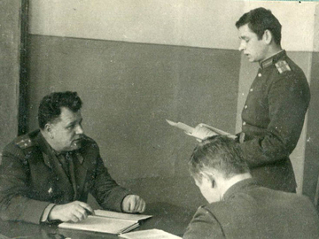 к-т Бондарь 85 кл.отд. сдает экзамен, 16.03.1985 г.