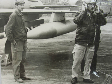 к-р ИАП п-к Мурашко после перелета в зону стрельб, Домгартен, 1980 г.