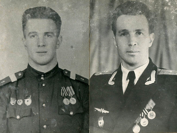ст.с-т Шмаренков А.С. 1951 г. и он же старший лейтенант 1961 г. Дедушка известной украинской певицы Камалии.