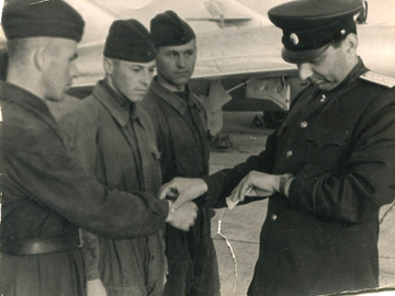 Чернигов, полеты на МиГ-15 бис, 1957 год.
