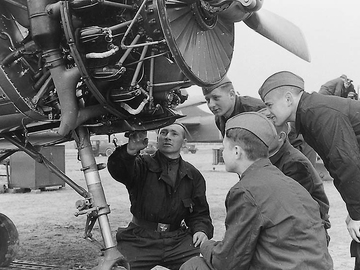 аэр. Певцы, наземная подготовка на Як-18, 1962 г.
